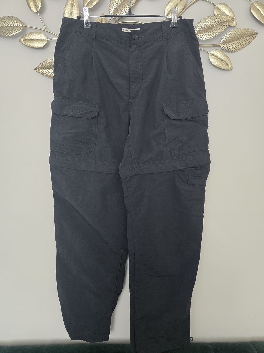 Royal Robbins Black Cargo Pants- Shorts with Utility Pockets Size 8